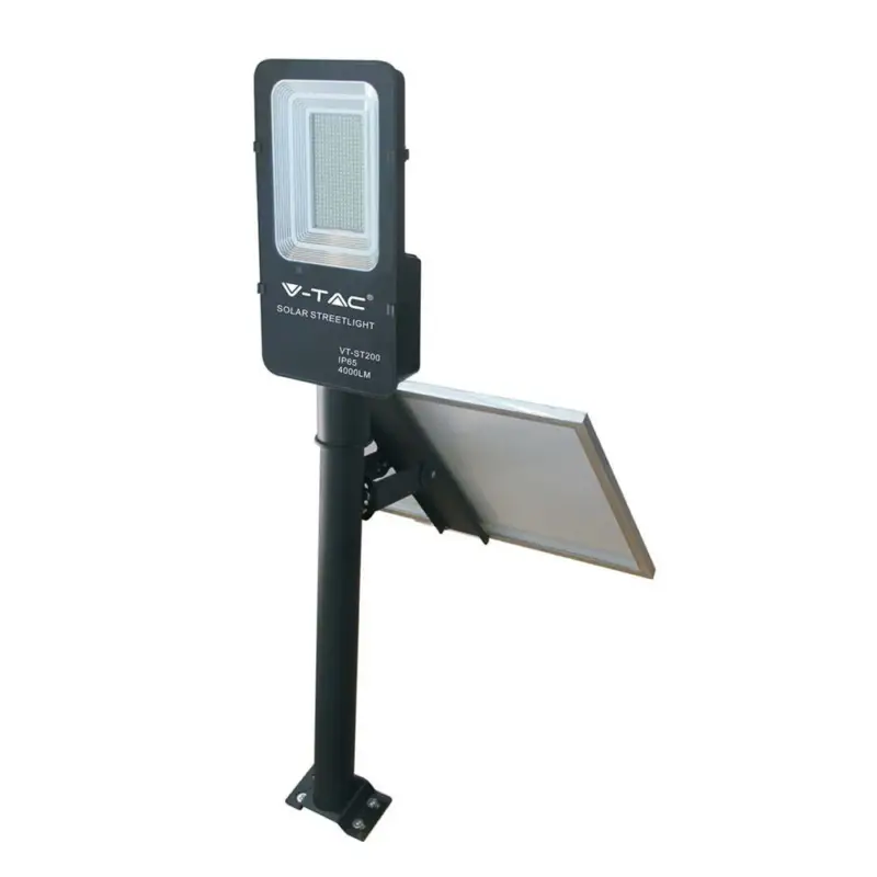 50W Solara LED gadelampe med solcelle, 4000lm, IP65, 4000K, inkl. fjernbetjening og batteri, neutral - Kulør - Tilgængelig nu