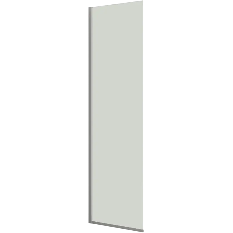 Scanbad brusevæg D 69x197,8cm børstet satin/klart glas - Tilbudspris
